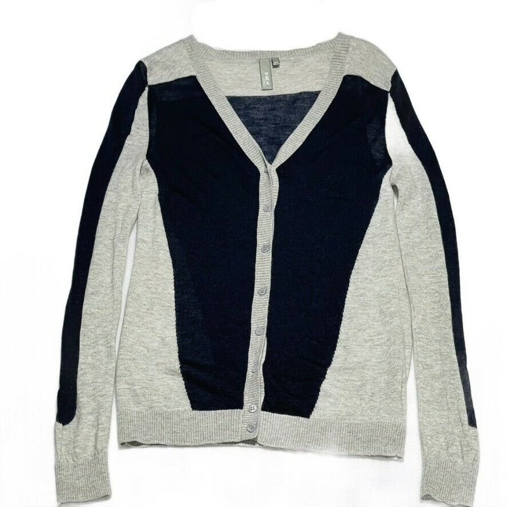 SI-IAE Cashmere Wool Blend Colorblock Cardigan Sweater Size XS